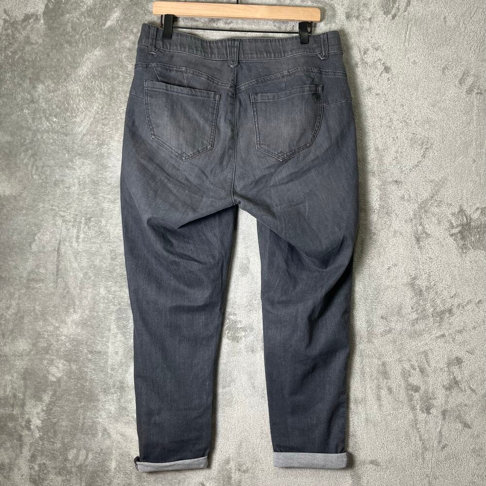 Democracy Ab-solution Ankle Skimmer Jeans Gray Wash 14W Slimming Panels New - Picture 7 of 9